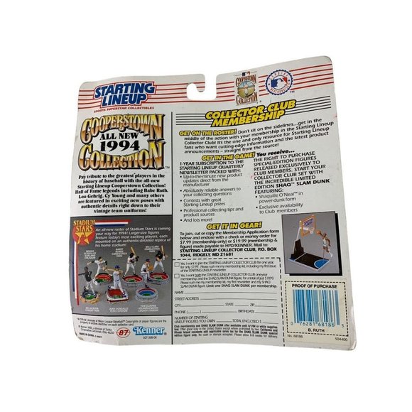 Starting Lineup 1994 Babe Ruth Boston Red Sox Cooperstown Collection - Picture 5 of 5